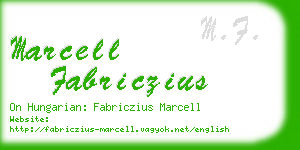 marcell fabriczius business card